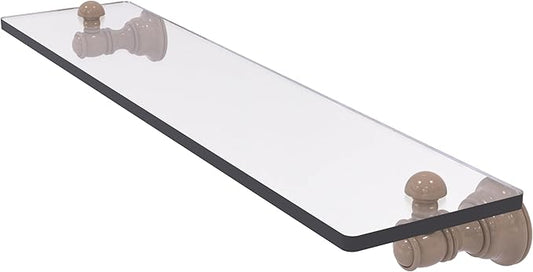Allied Brass CL-1-22-SHB Carolina Collection 22 Inch Glass Shelf, Shaded Beige