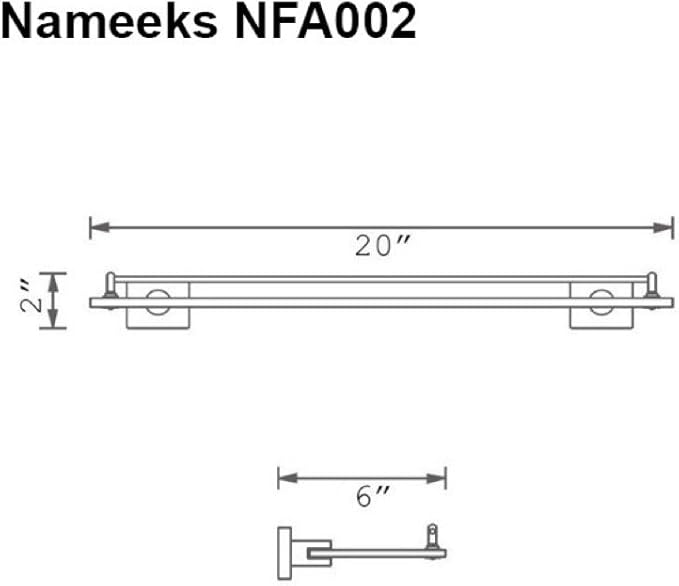 Nameeks NFA002 NFA Bathroom Shelf, One Size, Chrome
