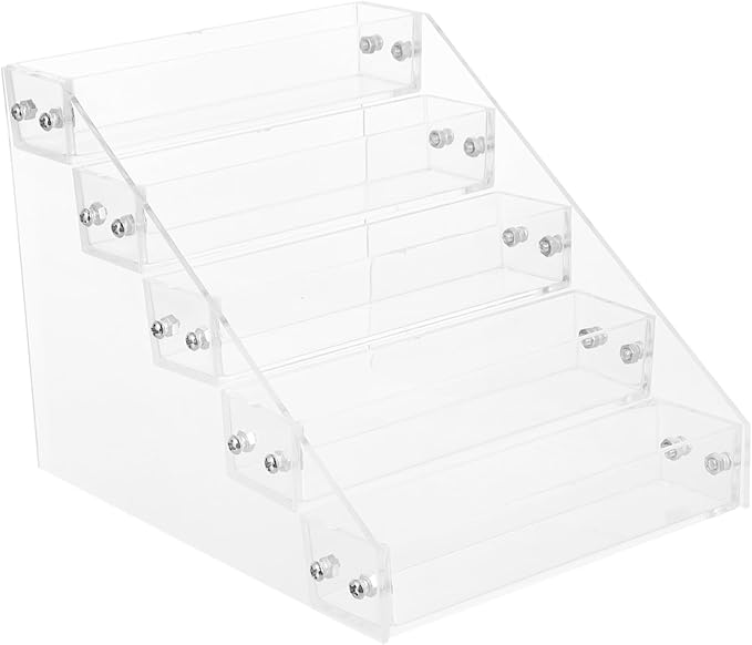 1pc Acrylic Multi Manicure Display Rack for Nail Polish Organization Makeup Shelf for Dressing Table Bedroom and Salon Use Practical and Stylish Storage