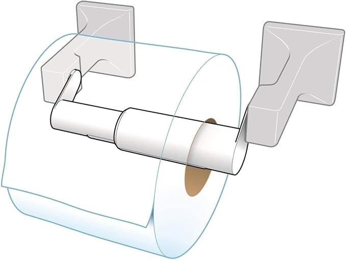 Teravan Standard Extender for Extra Large Toilet Paper, Converts TP Holders to Fit Double Rolls and Triple Rolls, Extended Tabs Fit Most Standard Fixtures, Easy to Use, Gold, 1 Unit
