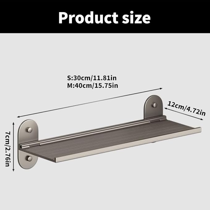 Space Aluminum Bathroom Shelf Great for Renters Sturdy and Rustproof Organizers for Toiletries and Supplies