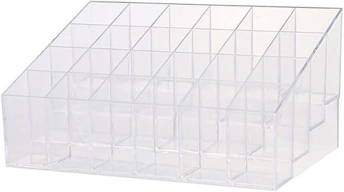 Magik 24-40 Grid Lipstick Makeup Stand Display Holder Case Cosmetic Multi-Purpose Acrylic Organizer (2, 24 Grid Large)