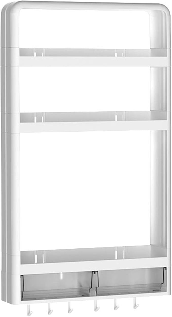 Generic Bathroom Shelf Organizer Storage Rack Hanging Storage Shelf Accessory No Drilling Shelves Multipurpose Multi Layer Over The Toilet Decor, E