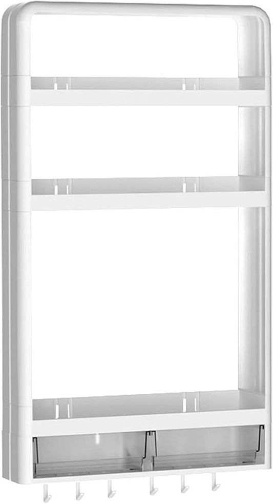 Generic Bathroom Shelf Organizer Storage Rack Hanging Storage Shelf Accessory No Drilling Shelves Multipurpose Multi Layer Over The Toilet Decor, E
