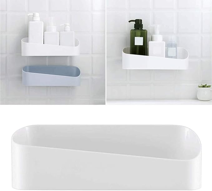 Floating Shelf No Drilling Required Display Picture Shelf Bathroom Shelf Organizer for Home/Wall Decor/Kitchen/Bathroom Storage (Color : B)(B) (A)