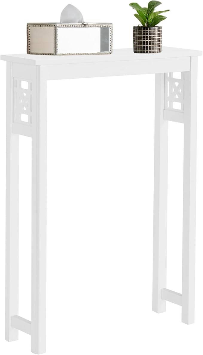 Derby Over-the-Toilet Storage Shelf – 37" Tall Bathroom Space Saver with Fixed Shelf & Open Gridwork Design – Modern Freestanding Organizer for Toiletries & Towels by Alaterre Furniture (White)