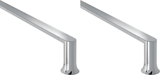 Moen Genta LX Chrome Modern 18-Inch Single Kitchen or Bathroom Towel Bar, BH3818CH (Pack of 2)