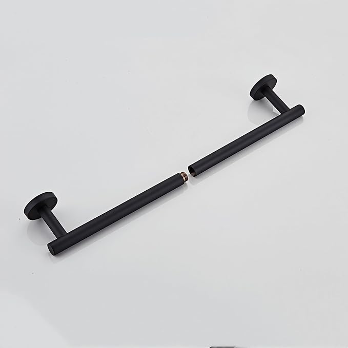 Bathroom Towel Bar, 18-Inch Towel Rack for Bathroom Wall Mounted, Matte Black Thicken SUS304 Stainless Steel Towel Rod Modern Home Decor(Total Length 20-Inch)