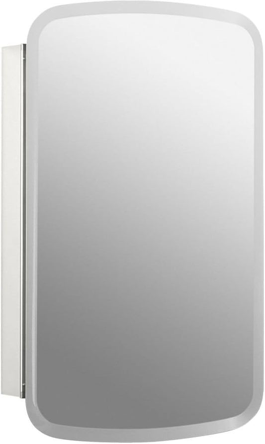 Kohler CB-CLC2031BAN Bancroft Medicine Cabinet Mirror with Beveled Mirror Door & Adjustable Shelves, Bathroom Organizers and Storage, 20 in. W x 31 in. H