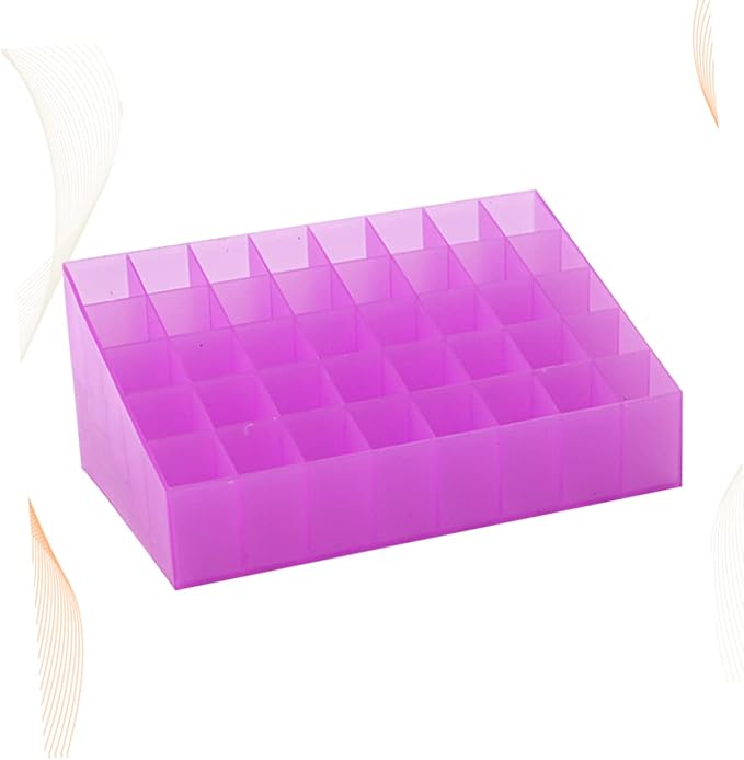 Makeup Organizer 40 Slots Lipstick Storage Box Space Saving Desktop Travel Cosmetic Holder