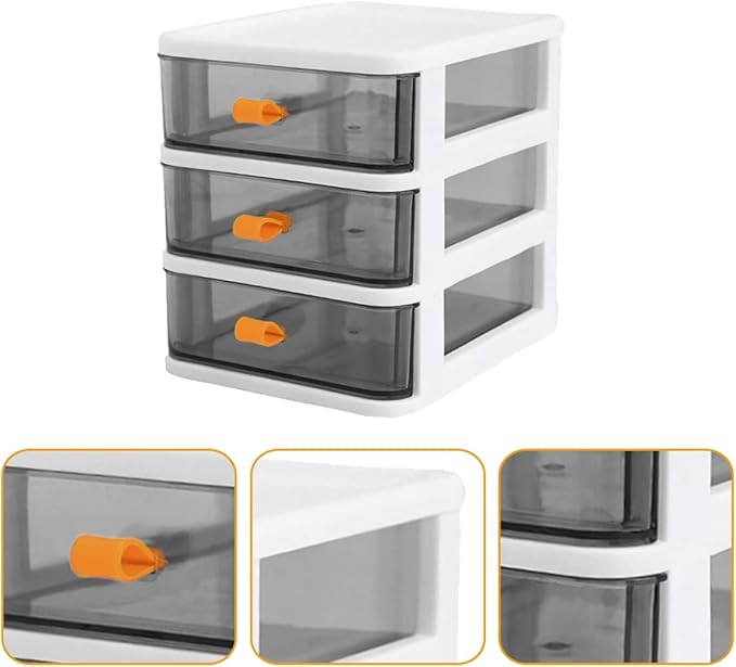 Desktop Mini Cabinet for Kitchen Seasoning Storage Three-layer Pull-out Organizer for Office and Home Use and Practical Design for Tidy Spaces