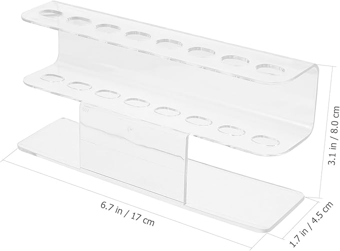 balacoo Acrylic Tweezer Stand 8-Hole Clear Organizer Holder for Manicure Tools Makeup Brushes Nail Art Tools Facial Tweezers Display