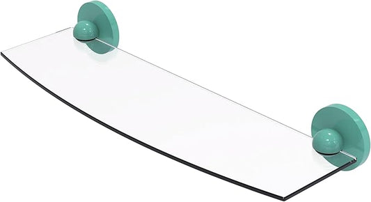 Allied Brass 1033/18-SFG Skyline Collection 18 Inch Glass Shelf, Sea Foam Green