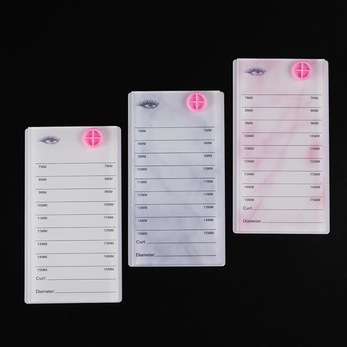 Acrylic Eyelash Pallet For 8 Layers Storage Organizer, Grafting False Eyelashes With 7-15mm Scale Glue Cup Palette, Cosmetic Beauty Extension Supplies (A Marble White Pallet)
