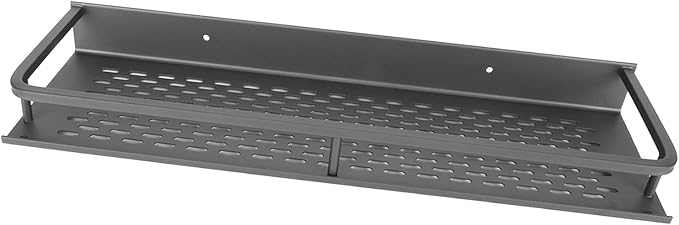 Kikumi Wall-mounted Bathroom Shelf, Drain Hole Space-saving Punch- Wall Floating Shelf High Load-bearing Aluminum for Hotel 40cm