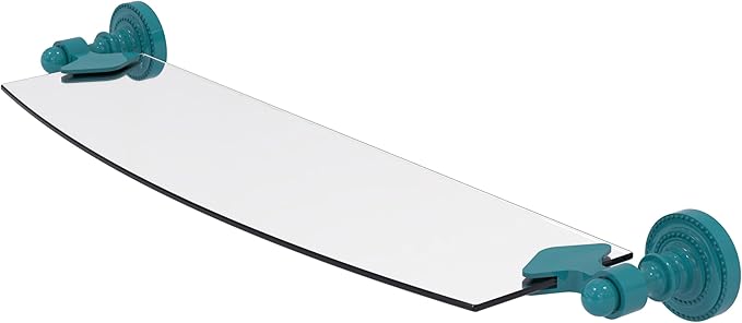 Allied Brass DT-33/18-GLT Dottingham Collection 18 Inch Glass Shelf, Glokzin Teal