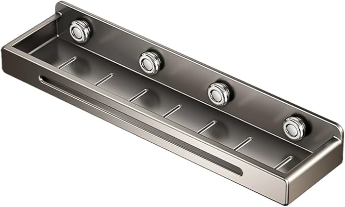 Wall Mount Bathroom Rack Shelf Toilet Stainless Steel No Drill Hanging Organizer Hang for Kitchen Sink(30cm Grey)