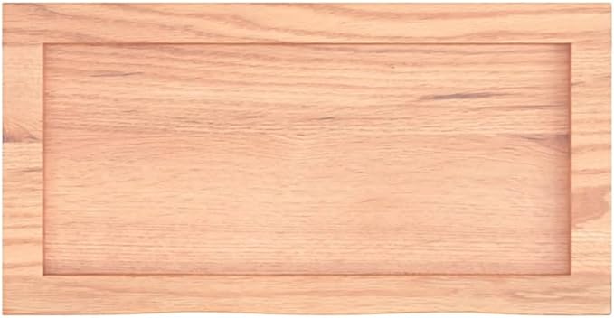 Solid Wood Oak Wall Shelf with Live Edge 23.6x11.8 Inches Rustic Bathroom Kitchen Storage Light Brown Treated Surface Handmade Floating Shelf