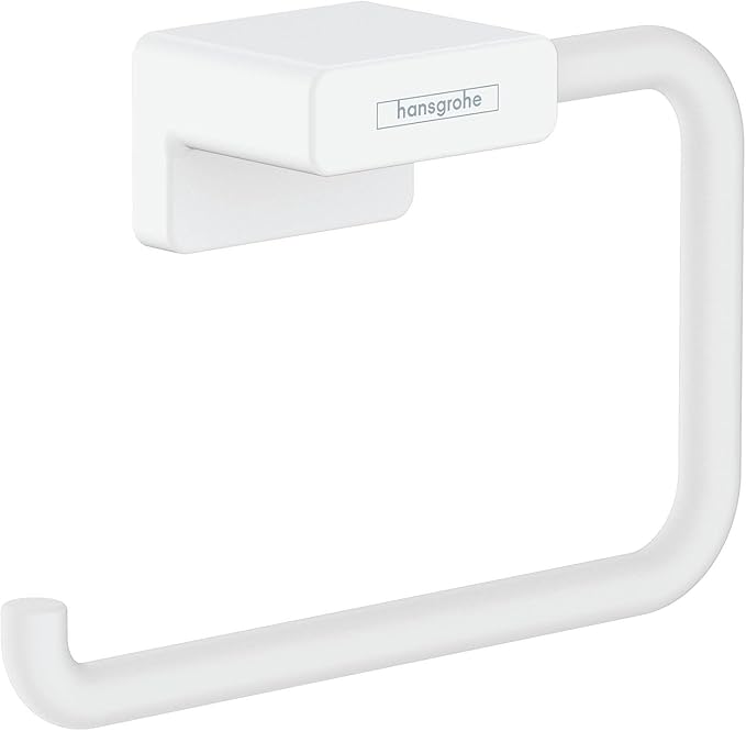 hansgrohe AddStoris Towel Ring in Matte White 5-inch Accessories in Matte White, 41754700