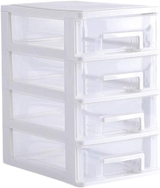 4 Layers drawer storage organizer drawers desktop plastic three craft Transparent Type Storage Box Plastic Mini