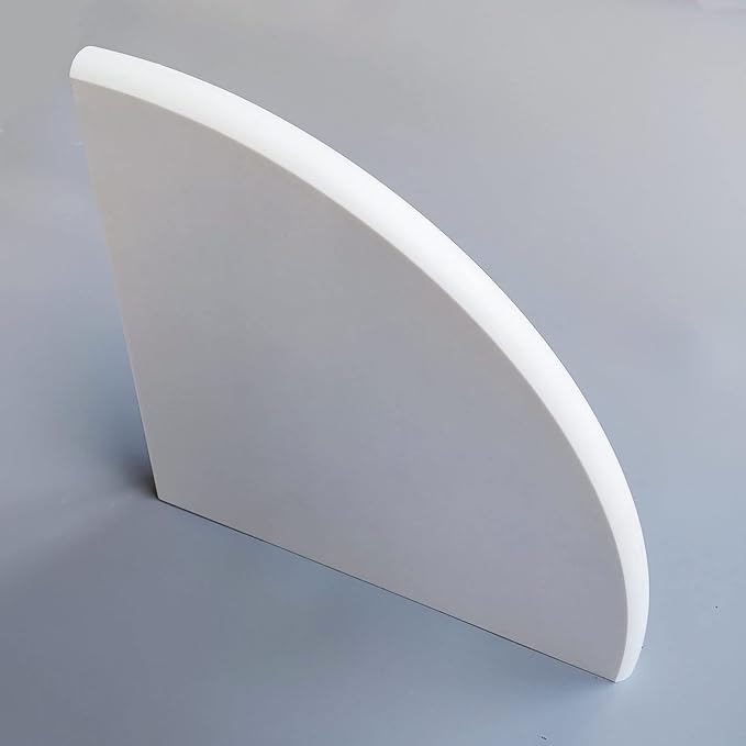 White Marble Corner Shower Shelf for Bathroom, 9'' x 9'' x 0.8'' Faux Marble Corner Shelves for Bathroom Wall Mounted Both Side Polished (1, White)
