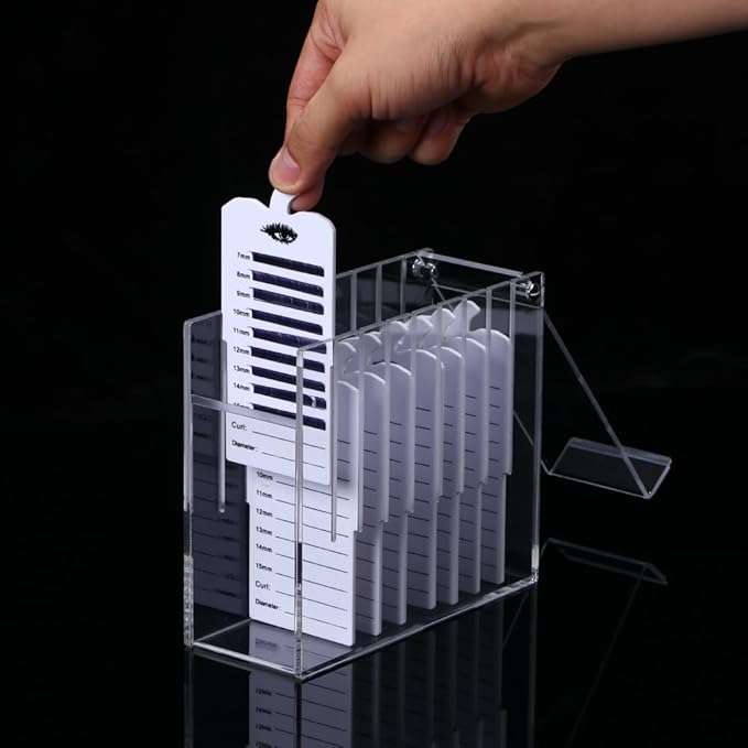 8 Layers Acrylic Eyelash Storage Organizer, Cosmetic Makeup Container Box, Clear Case Cabinet Display Used for Eyelash Salons (8 Layers)