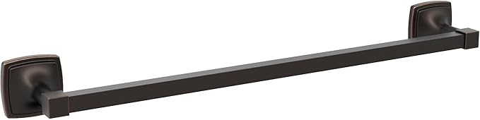 Amerock BH36093ORB | Oil Rubbed Bronze Towel Bar | 18 in (457 mm) Towel Rack | Stature | Bathroom Towel Holder | Bathroom Hardware | Bath Accessories