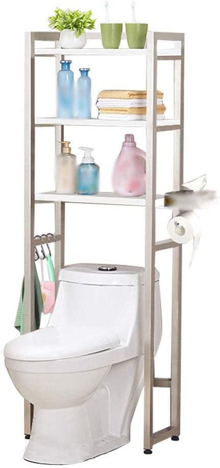 AGYH Bathroom Shelf Water and Rust-Proof Floor Stand Stainless Steel Toilet Frame (Size : 48 * 90 * 150cm)