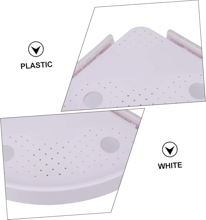 Veemoon Triangle Storage Rack Bathroom Shelf Over Toilet Wall Mount Rack for Shampoo Soap Toothpaste