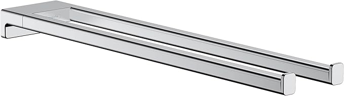 hansgrohe AddStoris Towel Holder Twin-Handle in Chrome 1-inch Accessories in Chrome, 41770000