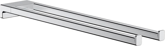 hansgrohe AddStoris Towel Holder Twin-Handle in Chrome 1-inch Accessories in Chrome, 41770000