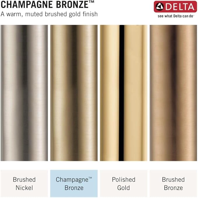 Delta Faucet Velum Towel Ring, Gold Bathroom Wall Mounted Ring, Hand Towel Ring, Towel Holder, Champagne Bronze IAO20846-CZ