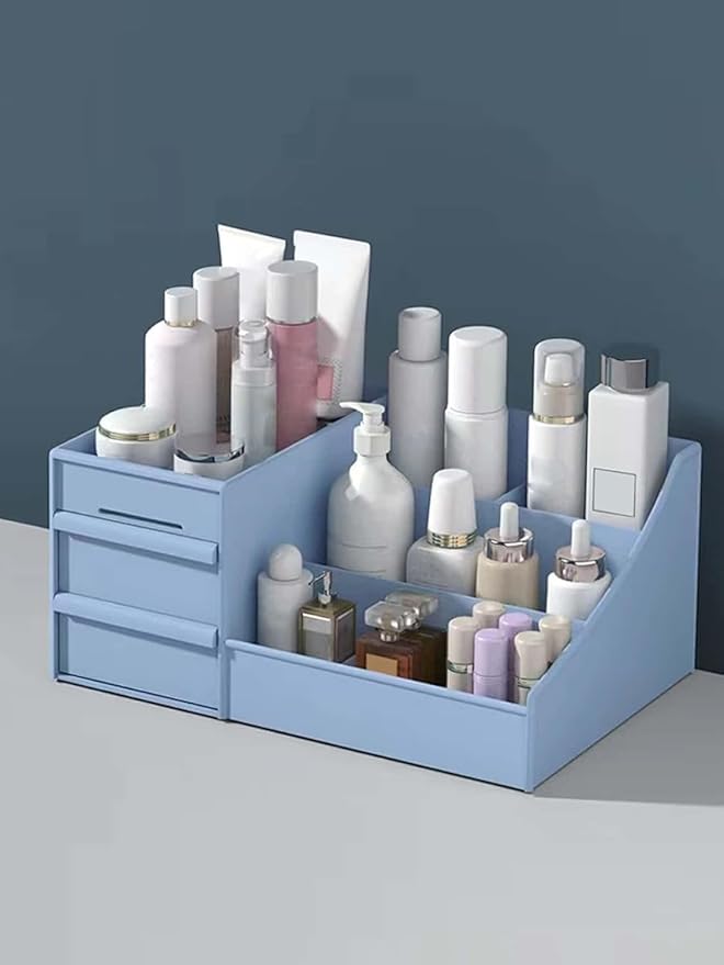 TEKCOOL Cosmetic Organizer Box Drawers Storage Plastic Stationary Box | Make Up Organiser for Women | Kitchen Organizer | Wardrobe Organisers | Jewellery Organisers
