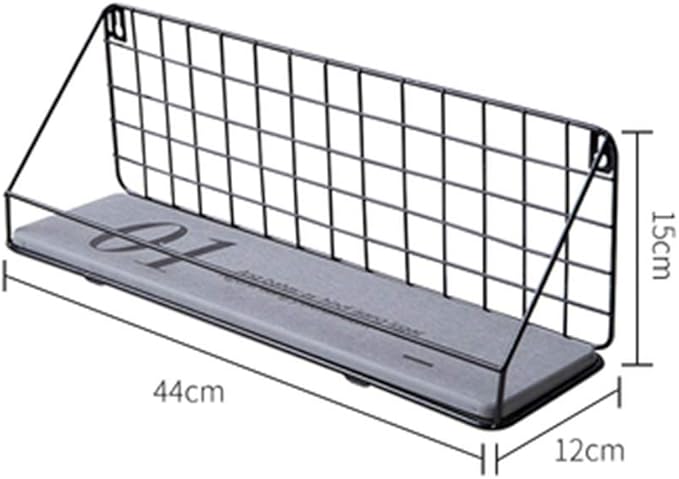 AGYH Bathroom Shelf Wall-Mounted Bathroom Vanity Storage Shelf (Two Styles) (Color : Black, Size : 44cm)