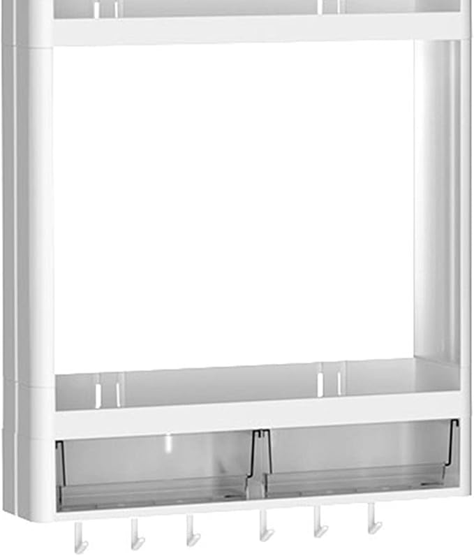 Generic Bathroom Shelf Organizer Storage Rack Hanging Storage Shelf Accessory No Drilling Shelves Multipurpose Multi Layer Over The Toilet Decor, E