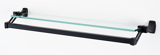 Alno 25" Glass Shelf with Towel Bar