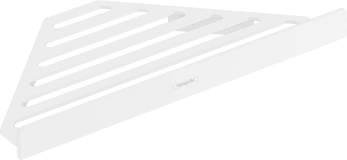 hansgrohe AddStoris Corner Basket in Matte White 1-inch Accessories in Matte White, 41741700