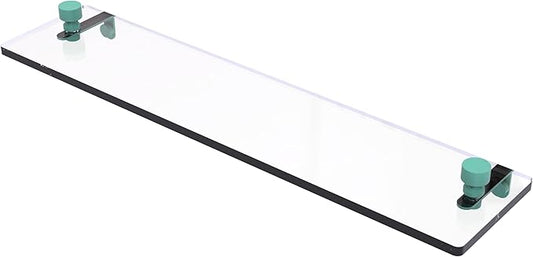 Allied Brass FT-1/22-SFG Foxtrot 22 Inch Glass Vanity Shelf with Beveled Edges, Sea Foam Green