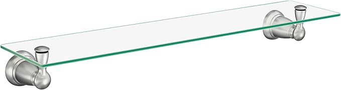 Moen Y2690BN Banbury 22.75 in. W Glass Shelf in Brushed Nickel