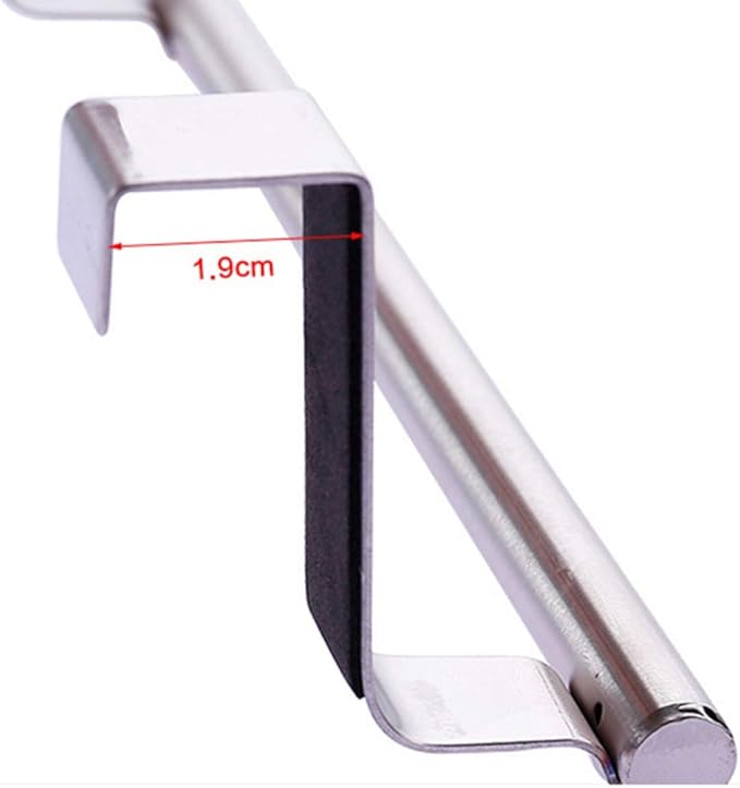 Bath Towel Bars Holder Multifunction Kitchen Cabinet Door Drawer Towel Hanging Rack Stainless Steel Bathroom Towel Bar - Set of 2 (Set of 2-9")