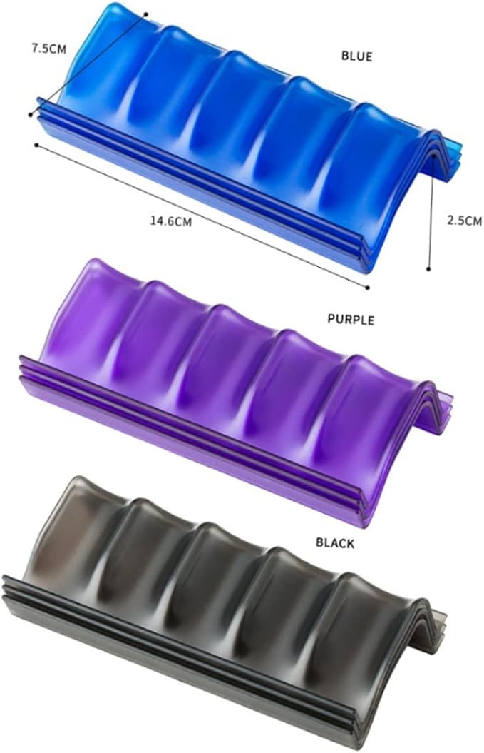 5pcs Essential Oil Bottle Storage Rack Slot Drawer Organizer Stackable Plastic Holder for Household Use for Desktop Nightstands Black