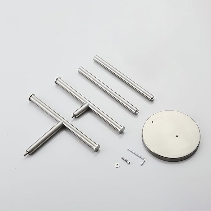 Hand Tower Holder Stand,Floor Standing T-Shaped Double-Layer Towel SUS304 Stainless Steel Bathroom Vanity Countertop,Brushed YIGUANXIN