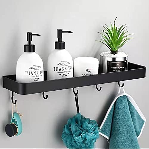 Bathroom Shelf Bathroom Shelf Wall Shelves Shelf Aluminum Black Bathroom Corner Shelf Wall Mounted Black Aluminum Kitchen Storage Holder Floating Shelves (Color : White)