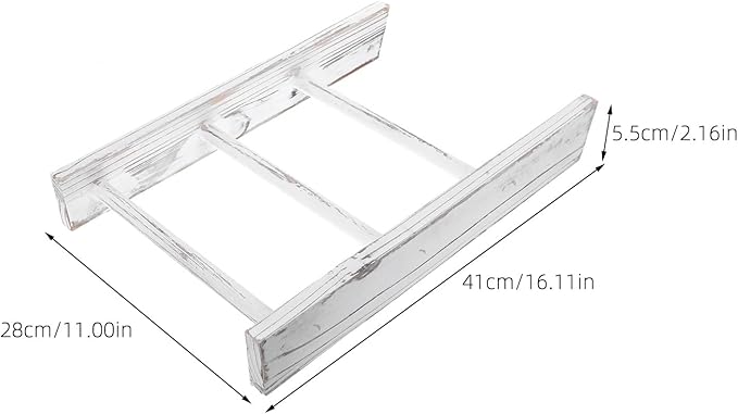 Garneck Mini Ladder Towel Rack 16'' White Wood Hand Towel Holder for Country Bathroom Decor Space-Saving Display Rack for Kitchen and Home Use Country Farmhouse Decor