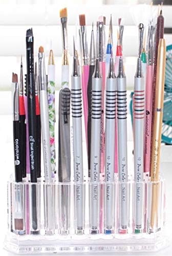 BY ALEGORY Acrylic Nail Art Tool Organizer Storage for Storing Pro Beauty Finger Nailcare Art Kit Tools Makeup Display Case Refillable Container Holder Organization