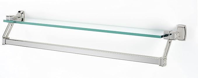 Alno 25" Glass Shelf with Towel Bar