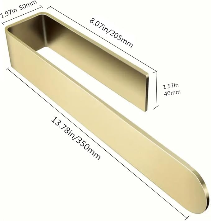 szhdxsy Towel Holder SUS 304 Stainless Steel Towel Rod, Self Adhesive Towel Holder Towel Rod Towel Rack for Bathroom,Kitchen (Golden 14in)