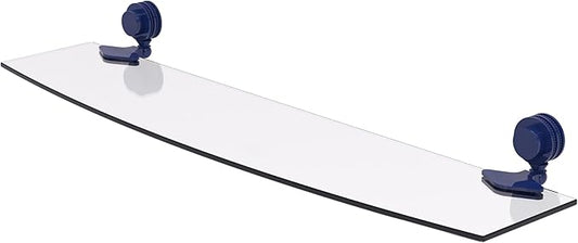 Allied Brass 433D/24-MBL Venus Collection 24 Inch Glass Shelf with Dotted Accents, Mediterranean Blue