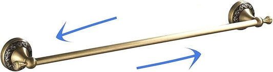 Brass Towel Bar,Adjustable Towel Holder Rod Antique Brass,Antique Towel Bar Rail Bathroom Accessories Wall Mount Expandable 15.2 to 27.8 Inch