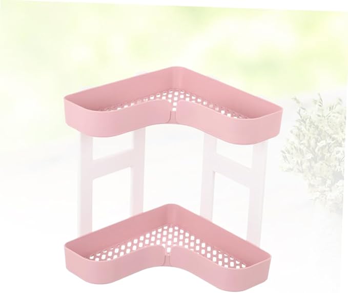 ULTECHNOVO Plastic Rack Corner Shelf Desk Stand Bathroom Shelves Capacity Environmental Material